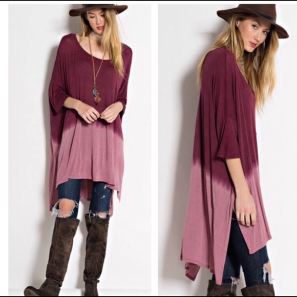 Tops - Oversized Dip Dyed Tunic